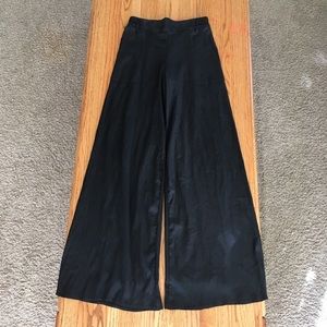 High-Waist Pleated Chiffon Pants